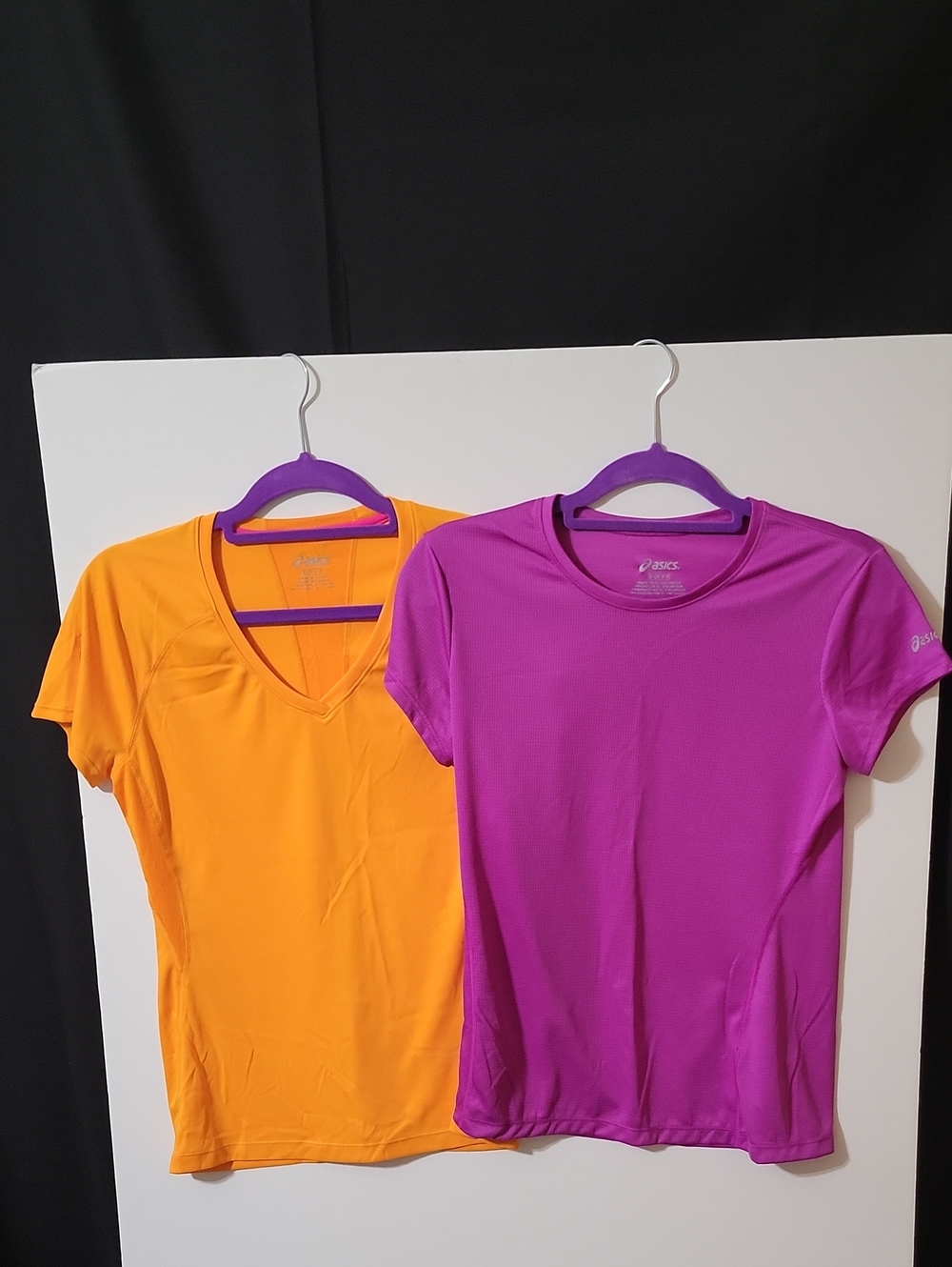 *ASICS Women's Orange And Purple Athletic Tops, Size S